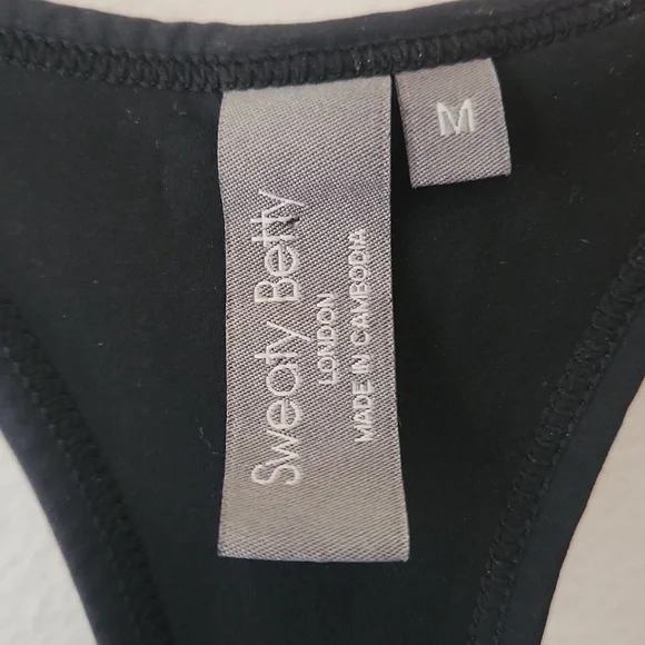 Sweaty Betty Black Racerback Work Out Tank Top, Size M - Picture 8 of 8